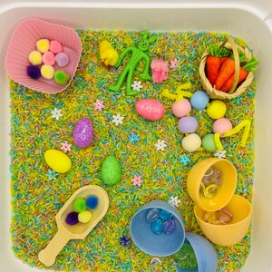 Easter Bunny Spring Sensory Play Kit Bin Toddler Montessori Independent Play Gift Idea Easter Basket