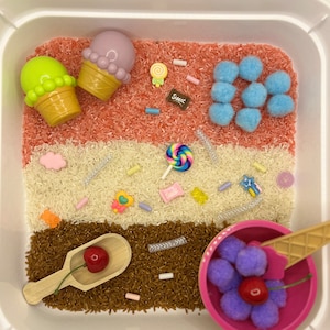 Ice Cream Sweets Sensory Play Kit Bin Toddler Montessori Independent Play Gift Idea Summer Play