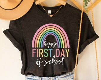 Happy First Day of School Shirt, Teacher Gift, Kindergarten Teacher, First Day Of School, Back to School T-Shirt, 1st Day Of School Tee