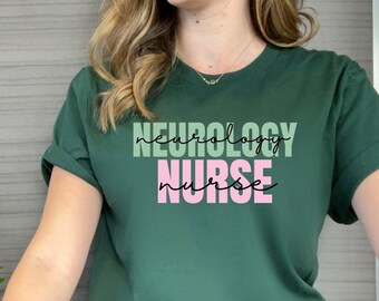 Camiseta de neuroenfermera - Camiseta de anatomía neurológica, camiseta anatómica del cerebro, UCI neurológica, regalo para neurólogo de la facultad de medicina, enfermera neurológica