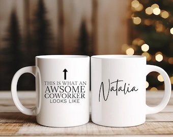Personalized Awsome Coworker Mug For Work Bestie, Employee Appreciation Gifts For Coworkers, Funny Office Gift
