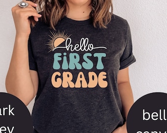 Hallo Erstklässler Shirt, Erster Schultag Shirt, Zurück in der Schule Shirt, Erstklässler Shirt, Erstklässler Lehrer Shirt