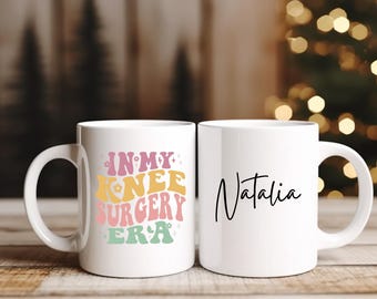 Regalos para la recuperación de una cirugía de rodilla, taza personalizada para cirugía de reemplazo de rodilla, paquete de atención para cirugía