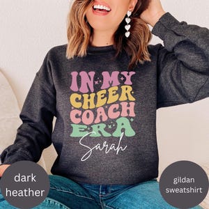 Cheer Coach Shirt Personalized, Custom Name Cheer Coach, In My Cheer Coach Era, Cheer Gift End Of Season, Coach Gifts Cheerleading