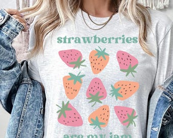 Strawberry Tshirt For Women Toddler Summer Tee For Fruit Lovers And Berry Festival Farmers Market Picking Strawberries Shirt Gardener Gift