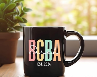 Personalized BCBA Mug, Behavior Therapist Gift, Behavioral Analyst,behavior technician,BCBA Cup,Mug For Behavior Specialist, Custom BCBA Mug