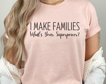 Camiseta Eu Faço Famílias, Camiseta Barriga de Aluguel, Mãe de Aluguel, Camiseta Barriga de Aluguel, Camiseta Transportadora Gestacional, Top de FIV, Camiseta de Mamãe de FIV, Camiseta de FIV