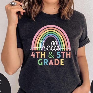 Shirt voor meerdere klassen, 4e en 5e leerjaar, combinatieles lesgeven, 4e leerjaar teamT-shirt, leerjaar 5e leerjaar, leraar vierde leerjaar, onderwijs
