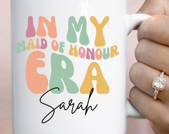 Maid Of Honour Mug, Maid Of Honour Gift, Maid Of Honour Proposal, Bridesmaid mug personalized, Custom Bridesmaid Gift