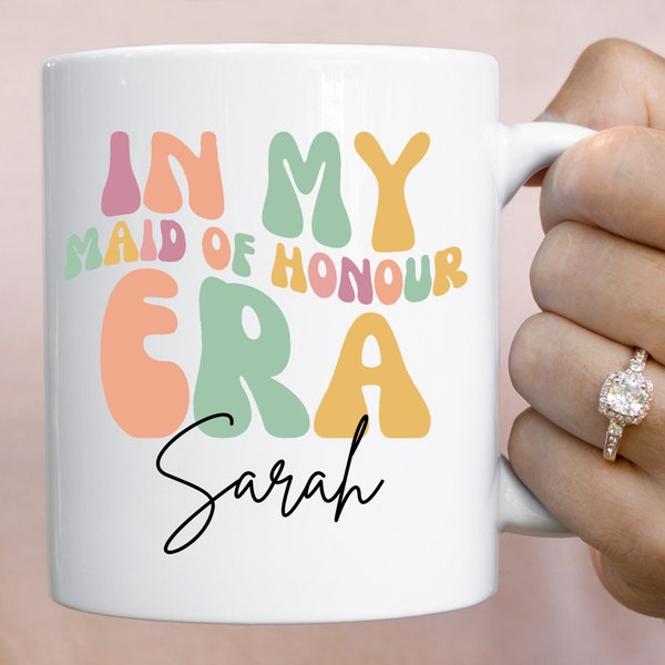 Maid Of Honour Mug, Maid Of Honour Gift, Maid Of Honour Proposal, Bridesmaid mug personalized, Custom Bridesmaid Gift