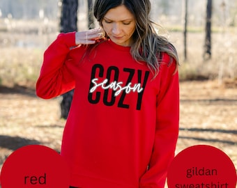 Cozy Season Sweatshirt,Christmas Sweatshirt, Get Cozy Sweatshirt,Winter Shirt,Womens Fall Sweater, Cozy Vibes,Cozy Season Merry Christmas