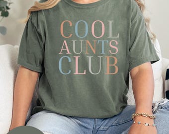 Tante shirt comfortkleuren, cool tantes clubshirt, cool tante shirt, nieuw tante shirt, grappig cool tante shirt, cool tante cadeau van nichtje