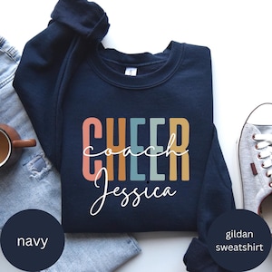 Cheer Coach Shirt Personalized, Custom Name Cheer Coach, Cheer Gift End Of Season, Cheer Coach Sweatshirt, Coach Gifts Cheerleading,