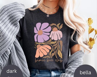 Knee Surgery T-Shirt For Women With Knee Replacement Shirt, Post Knee Surgery Sweatshirt Knee Recovery Knee Surgery Gift For Mom Grandma