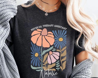 Camiseta personalizada de la PTA, regalo de la PTA, regalo de asistente de fisioterapia, camiseta personalizada de la PTA, regalo de agradecimiento a la enfermera, camiseta de fisioterapia