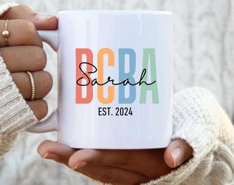 Personalized BCBA Mug, Behavior Therapist Gift, Behavioral Analyst,behavior technician,BCBA Cup,Mug For Behavior Specialist, Custom BCBA Mug