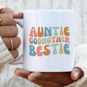 Auntie Godmother Bestie,Godmother Sister In Law Gift,Godmother Coffee Mug,Godmother Proposal Cup,Godparent Gift Mugs,Aunt Godmother Legend