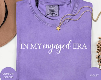 Komfortfärger i min förlovade era T-shirt, Framtida fru-skjorta, förlovningspresent, brudtärna, möhippa-t-shirt