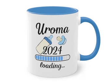 Uroma 2024 loading Tasse für werdende Uromas Urgroßmutter Urgroßmütter Schwangerschaft Geschenk Idee Babyparty Gender reveal Weihnachten