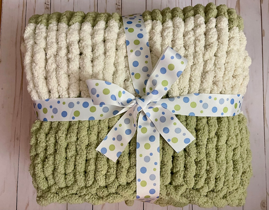 Chunky Hand Knitted Blankets Etsy