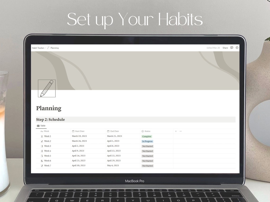 Atomic Habit Tracker Notion Template • Daily Routine & Mood Tracker