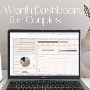 Net Worth Tracker for Couples - Couples Debt Tracker - Debt Payoff - Wealth Dashboard Google Sheets Spreadsheet