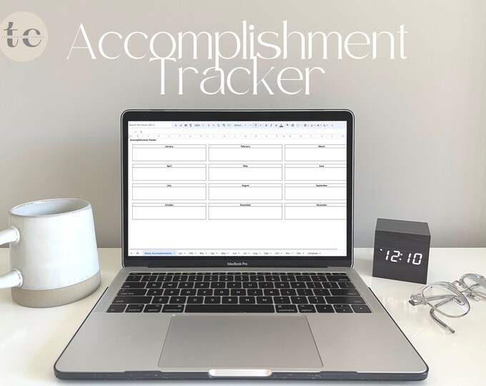 Task & Accomplishment Tracker - Google Sheet + Excel (instant Download ...