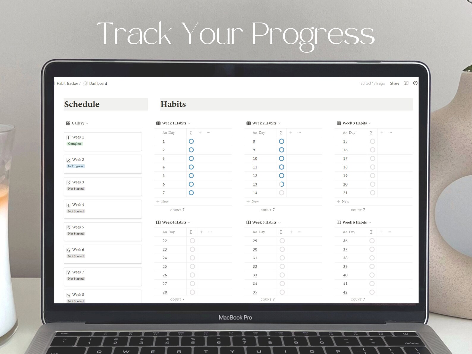 Atomic Habit Tracker Notion Template • Daily Routine & Mood Tracker