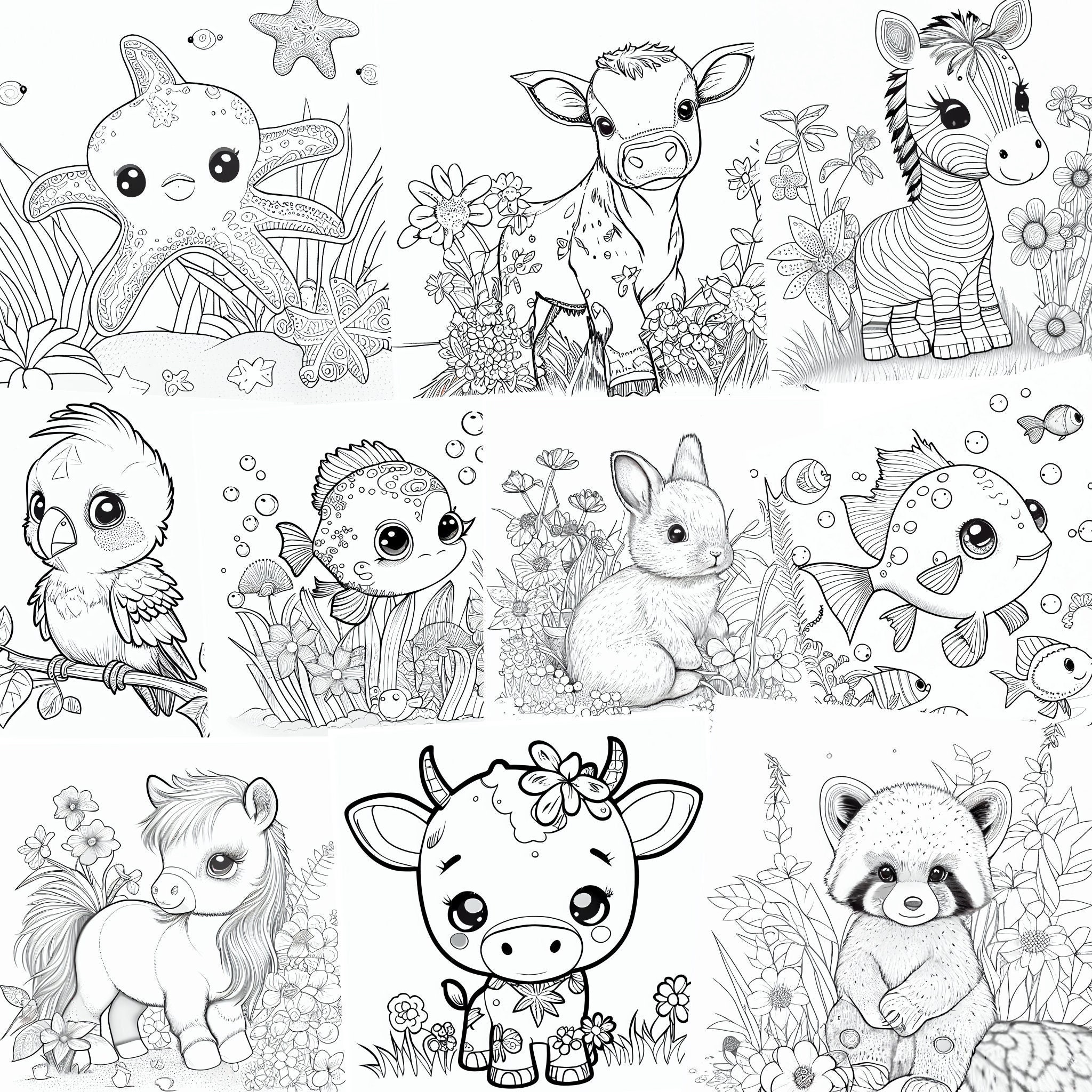 Pictures Of Cute Animals To Color