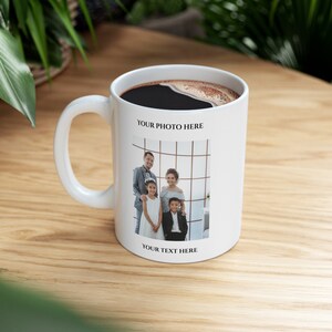 Custom Text & Image Coffee Mug, (11oz, 15oz) Coffee Mug