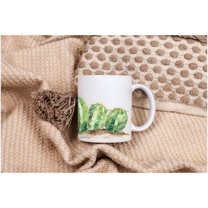 Cactus Mug, Cactus Design Mug, Succulent Mug, Cactus Coffee Mug, Cactus Tea Mug, Cactus Print Mug, Ceramic Cactus Mug, Desert Plant Mug