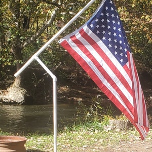 Custom Made Outdoor RV Portable PVC Campground Flag Pole With Optional ...