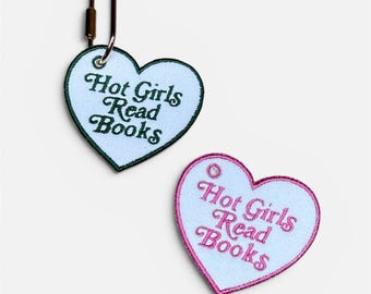 Etiqueta para bolso de chicas guapas que leen libros