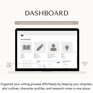 Planificador de novelas Notion, plantilla para escribir libros (descarga digital) imagen 3