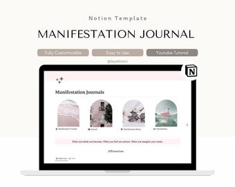 Diario de Manifestación de Notion: Planificador digital de la Ley de Atracción (Descarga digital)