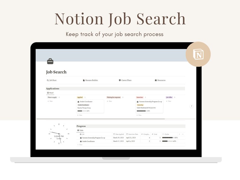 Job Search Notion Template Notion Job Tracker Notion Career Plan Job Search Notion Template Notion Job Tracker Notion Career Plan