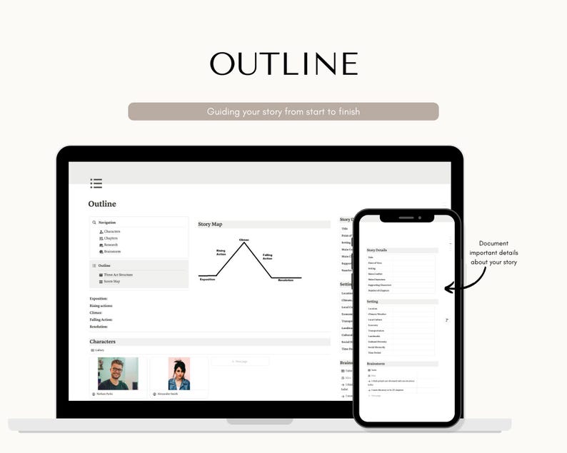 Notion Template Nanowrimo Novel Planner for Writers, Creative Writing ...