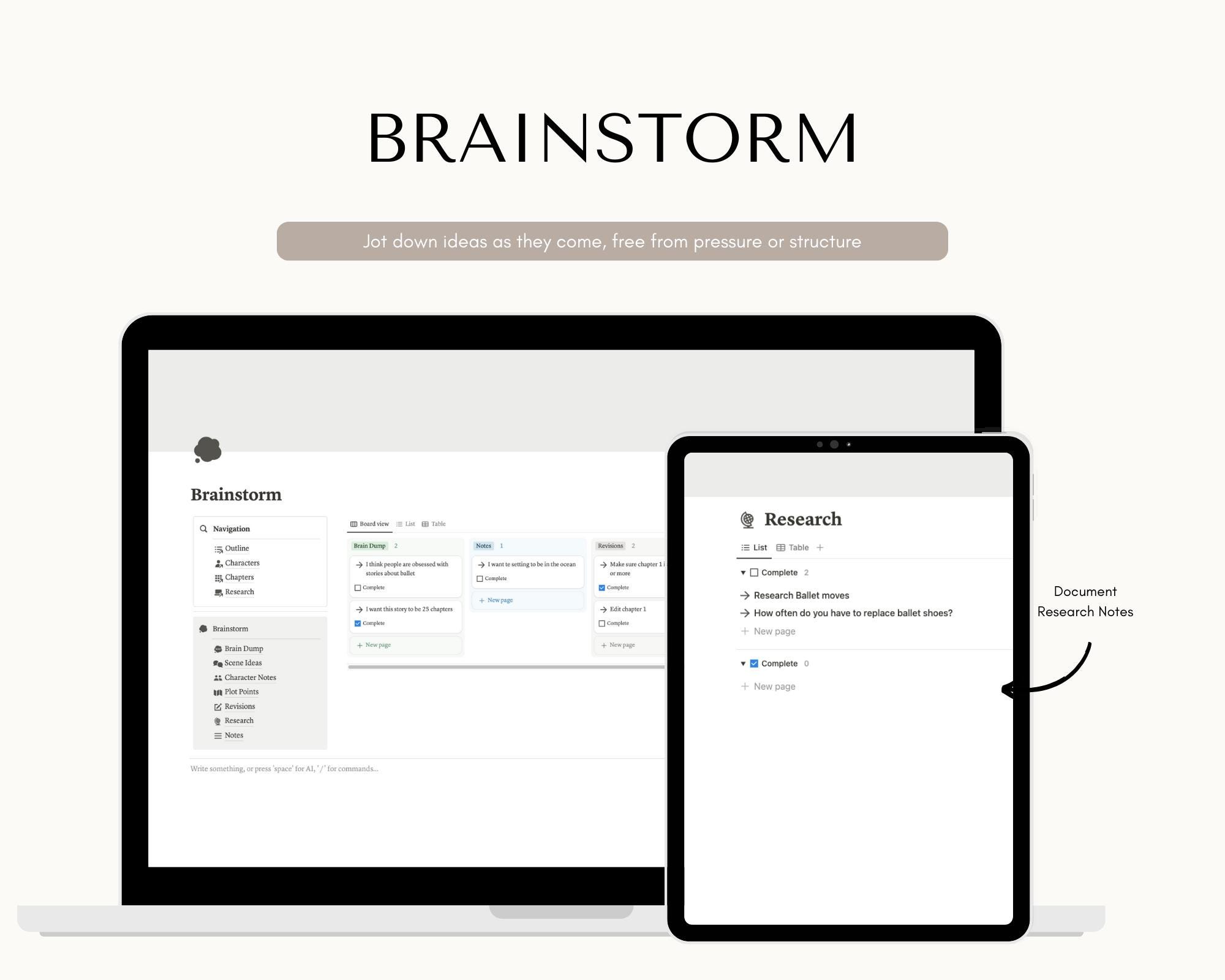 Notion Template Nanowrimo Novel Planner for Writers, Creative Writing ...