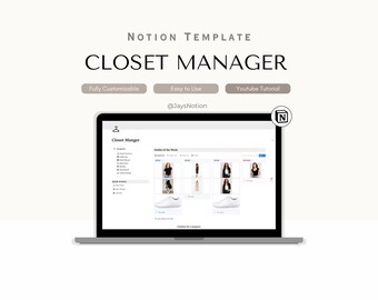 Notion Outfit Planer Template, Outfit Planner (Digitaler Download)