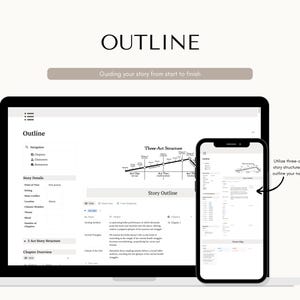 Planificador de novelas Notion, plantilla para escribir libros (descarga digital) imagen 4
