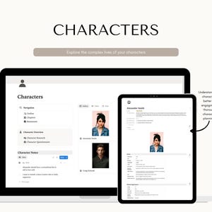 Planificador de novelas Notion, plantilla para escribir libros (descarga digital) imagen 6