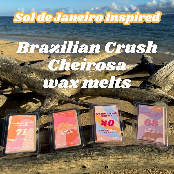 Sol de Janeiro Inspired Soy Wax Melts | Brazilian Crush Cheirosa | 40, 62, 68, 71, Rio Radiance, Bum Bum | Non-toxic Highly Scented | 2.5oz