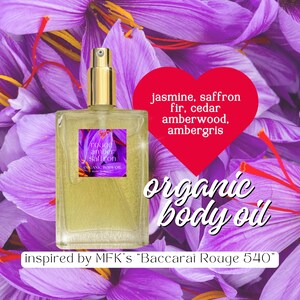 Baccarat Rouge 540 Inspired Body Oil | Scented Fragrance Body Oil | Unisex Scent | Hydrating and Nourishin Organic Body Oil | 100ml