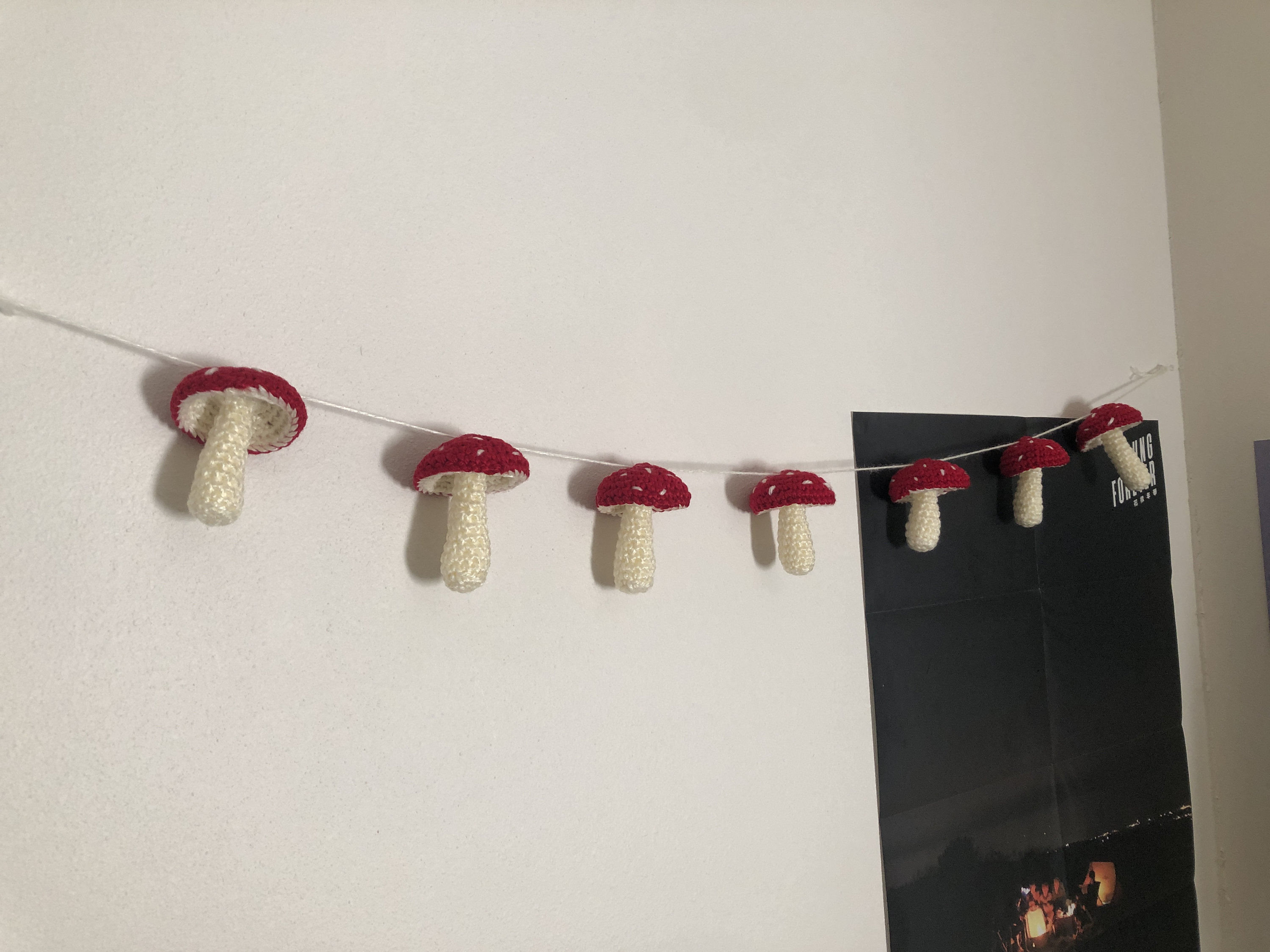 Crochet Mushroom Garland Etsy