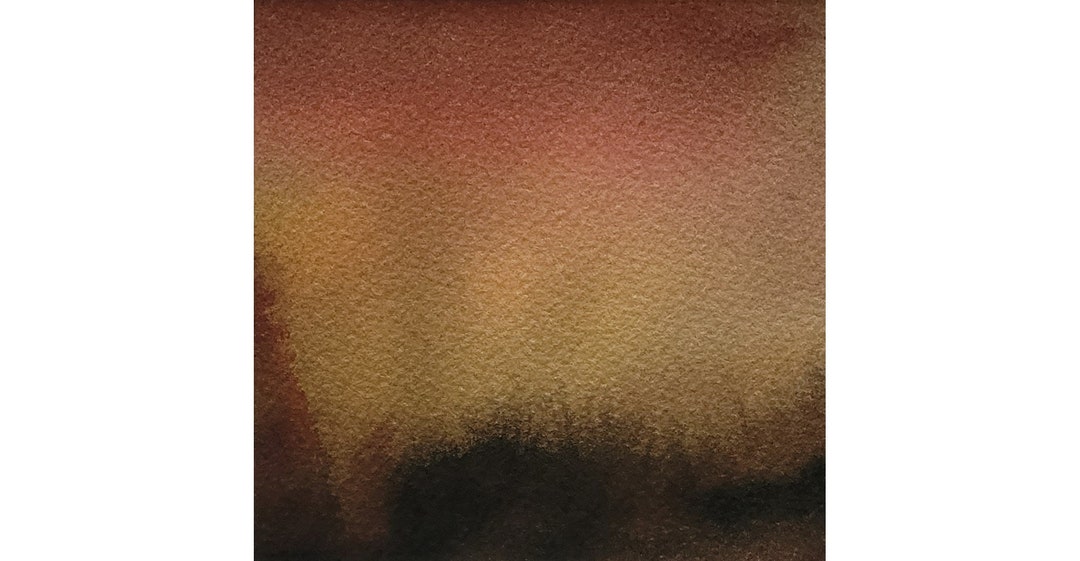 Rust & Brown Abstract Original Watercolor Small Mini Etsy