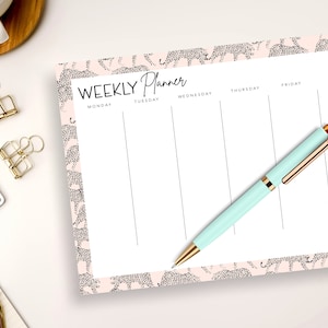 Weekly Planner Notepad On the Wild Side Weekly Desk Notepad, Weekly To Do Notepad, Desk Planners