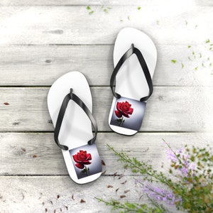 Wedding Guests Flip Flops | Wedding Sandals | Roses Flip Flops | White Flip Flops | Spa Slippers | Wonen Thongs