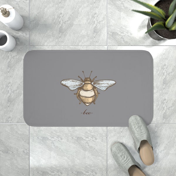 Tapis de bain abeille | Salle de bain | Douche | Étage | Printemps | Salle de bain | Ailes | Designer | Ruche | Nid d'abeille