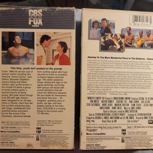 Cocoon Vhs 1986 Cocoon The Return Vhs 1989 Etsy