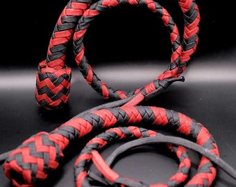 Mini chicote de cobra – chicote de bolso feito à mão de paracord de 22",